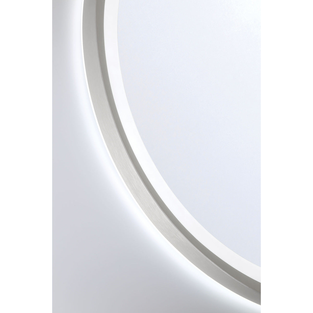 Eurofase Lighting Artell 32" 1-Light Integrated LED Brushed Silver Aluminum Frame Round Dimmable Mirror