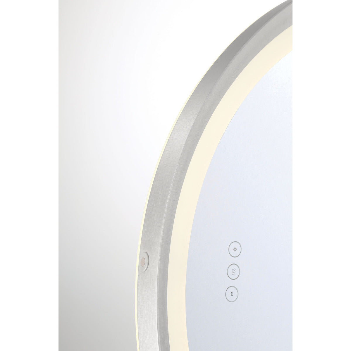 Eurofase Lighting Artell 32" 1-Light Integrated LED Brushed Silver Aluminum Frame Round Dimmable Mirror