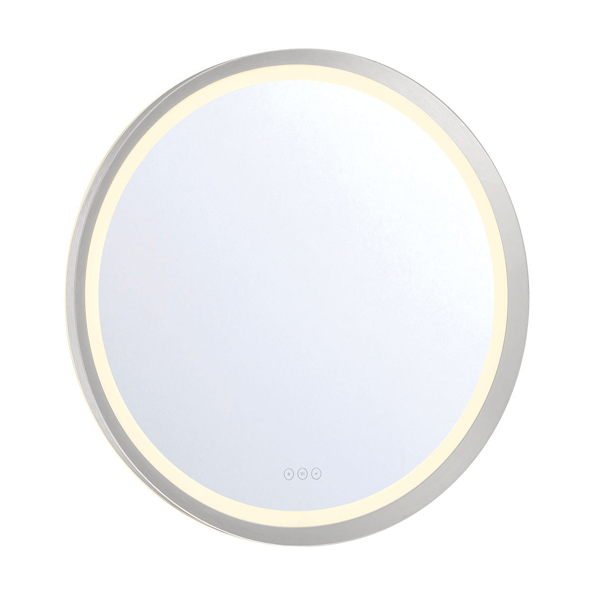 Eurofase Lighting Artell 32" 1-Light Integrated LED Brushed Silver Aluminum Frame Round Dimmable Mirror