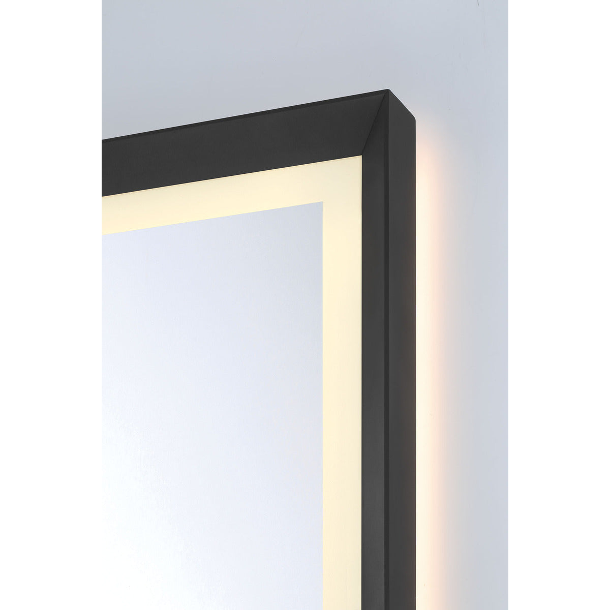 Eurofase Lighting Artell 36" 1-Light Integrated LED Brushed Black Aluminum Frame Rectangle Dimmable Mirror