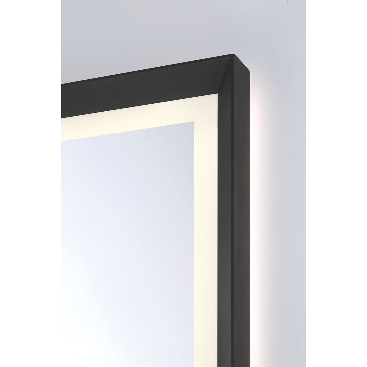 Eurofase Lighting Artell 36" 1-Light Integrated LED Brushed Black Aluminum Frame Rectangle Dimmable Mirror