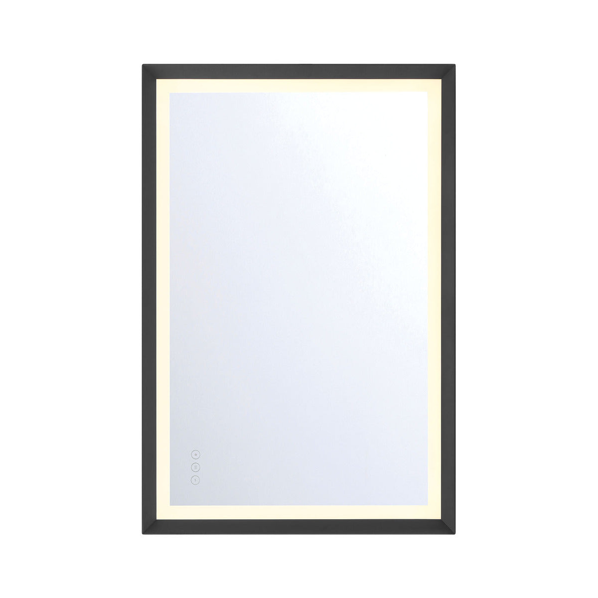 Eurofase Lighting Artell 36" 1-Light Integrated LED Brushed Black Aluminum Frame Rectangle Dimmable Mirror