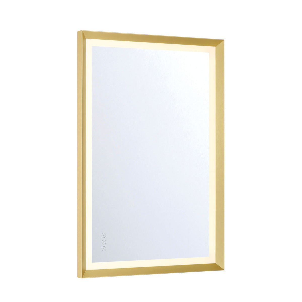 Eurofase Lighting Artell 36" 1-Light Integrated LED Brushed Gold Aluminum Frame Rectangle Dimmable Mirror