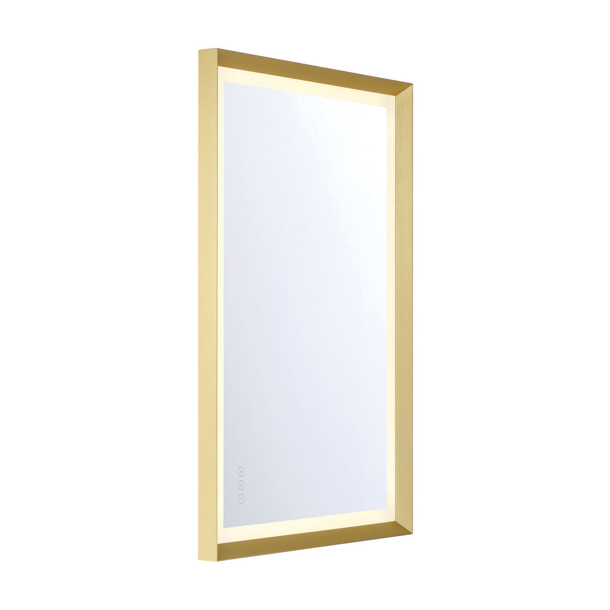 Eurofase Lighting Artell 36" 1-Light Integrated LED Brushed Gold Aluminum Frame Rectangle Dimmable Mirror