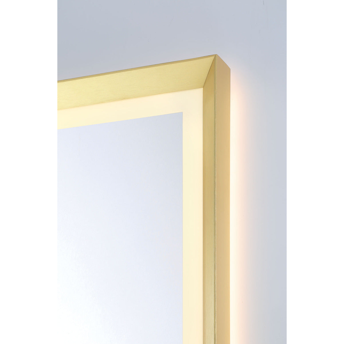 Eurofase Lighting Artell 36" 1-Light Integrated LED Brushed Gold Aluminum Frame Rectangle Dimmable Mirror