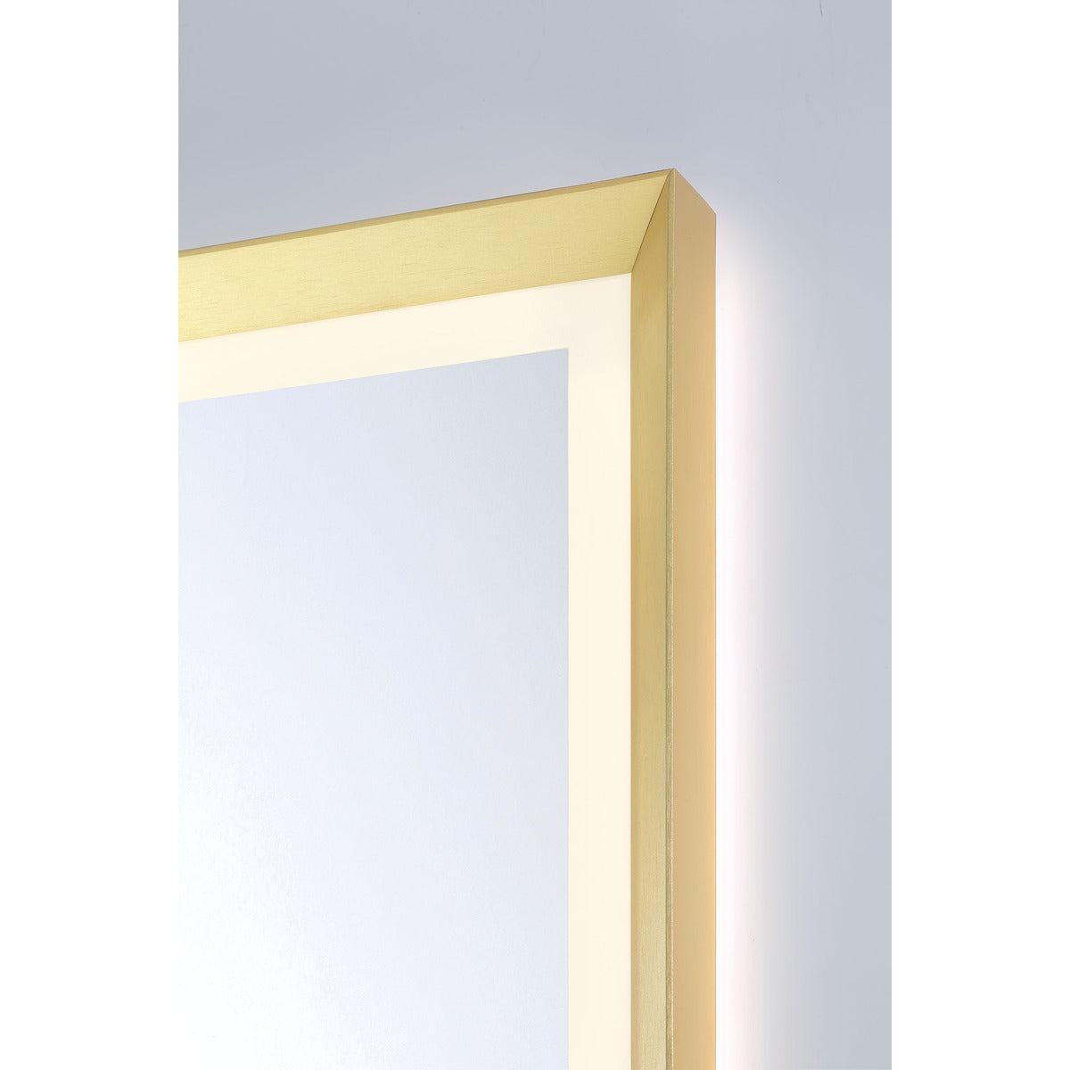 Eurofase Lighting Artell 36" 1-Light Integrated LED Brushed Gold Aluminum Frame Rectangle Dimmable Mirror