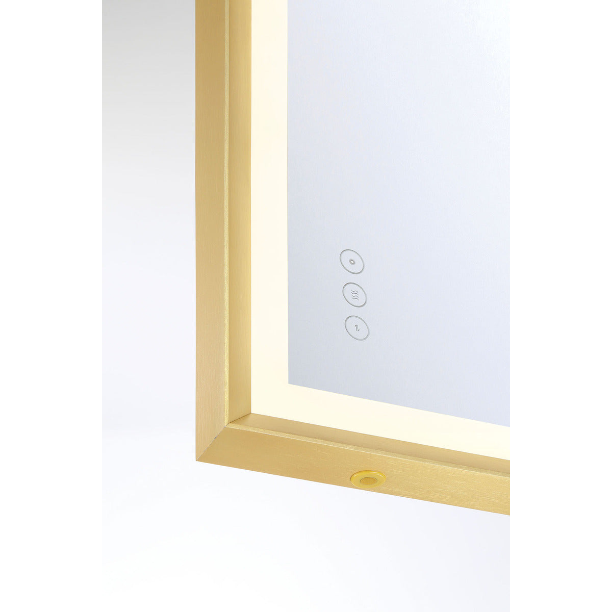 Eurofase Lighting Artell 36" 1-Light Integrated LED Brushed Gold Aluminum Frame Rectangle Dimmable Mirror