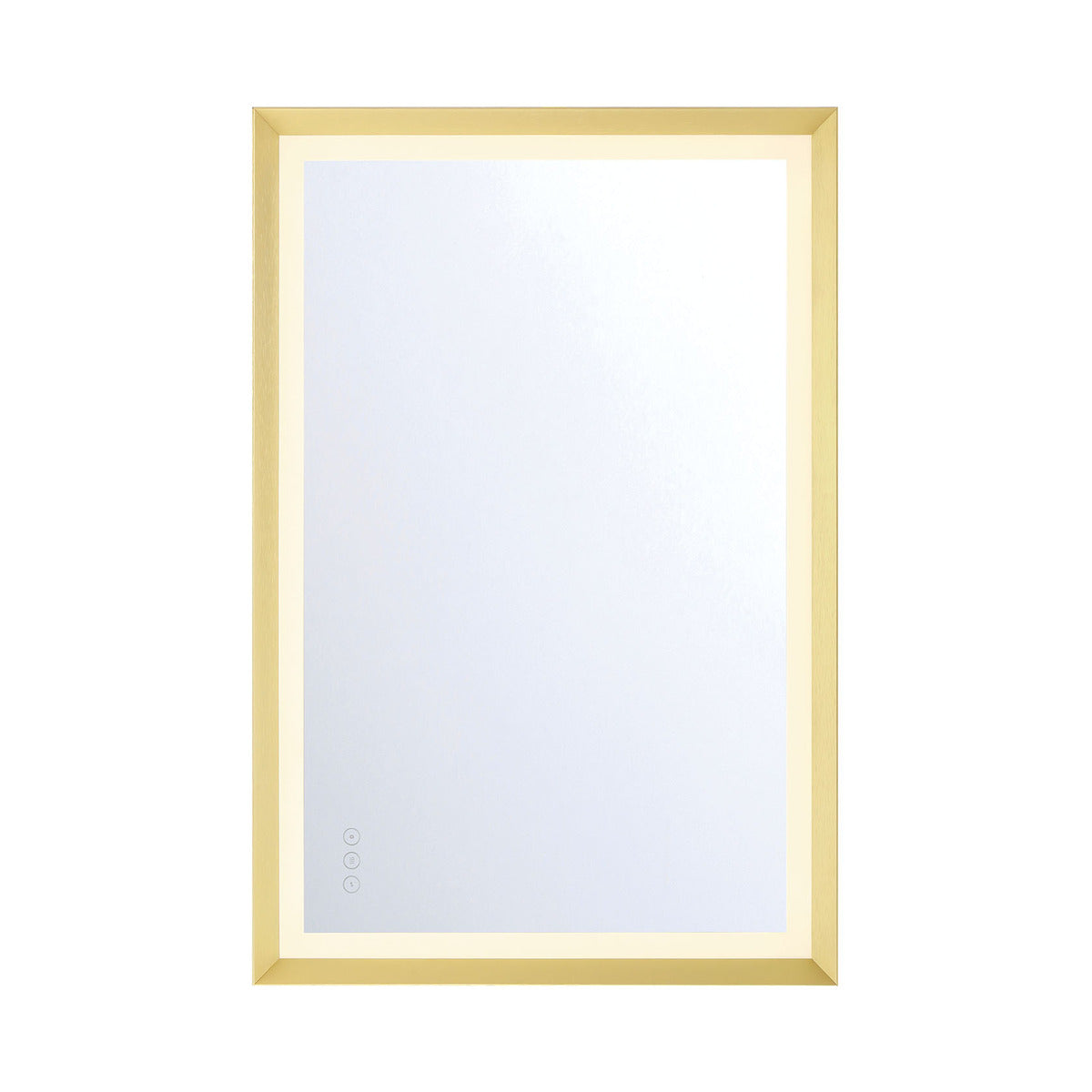 Eurofase Lighting Artell 36" 1-Light Integrated LED Brushed Gold Aluminum Frame Rectangle Dimmable Mirror