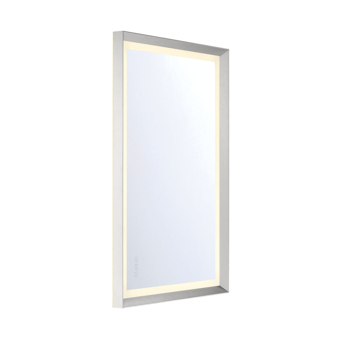 Eurofase Lighting Artell 36" 1-Light Integrated LED Brushed Silver Aluminum Frame Rectangle Dimmable Mirror
