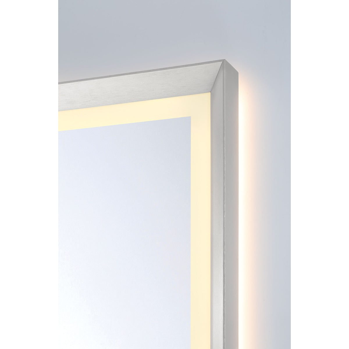 Eurofase Lighting Artell 36" 1-Light Integrated LED Brushed Silver Aluminum Frame Rectangle Dimmable Mirror