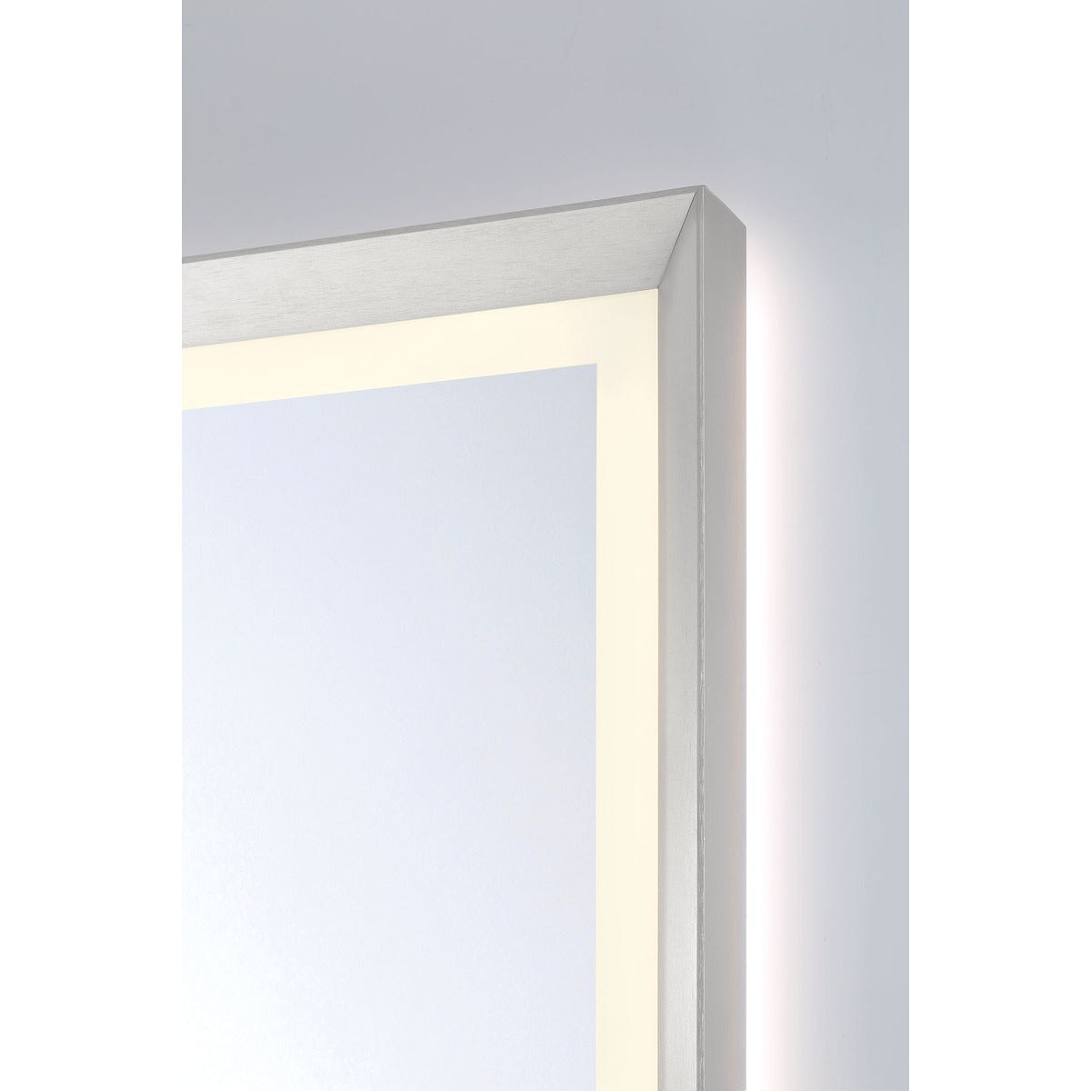 Eurofase Lighting Artell 36" 1-Light Integrated LED Brushed Silver Aluminum Frame Rectangle Dimmable Mirror