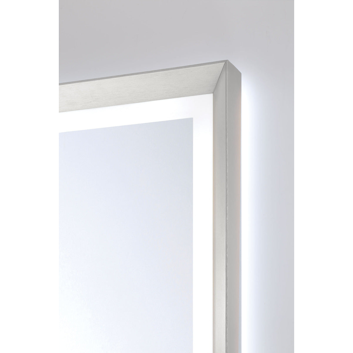 Eurofase Lighting Artell 36" 1-Light Integrated LED Brushed Silver Aluminum Frame Rectangle Dimmable Mirror