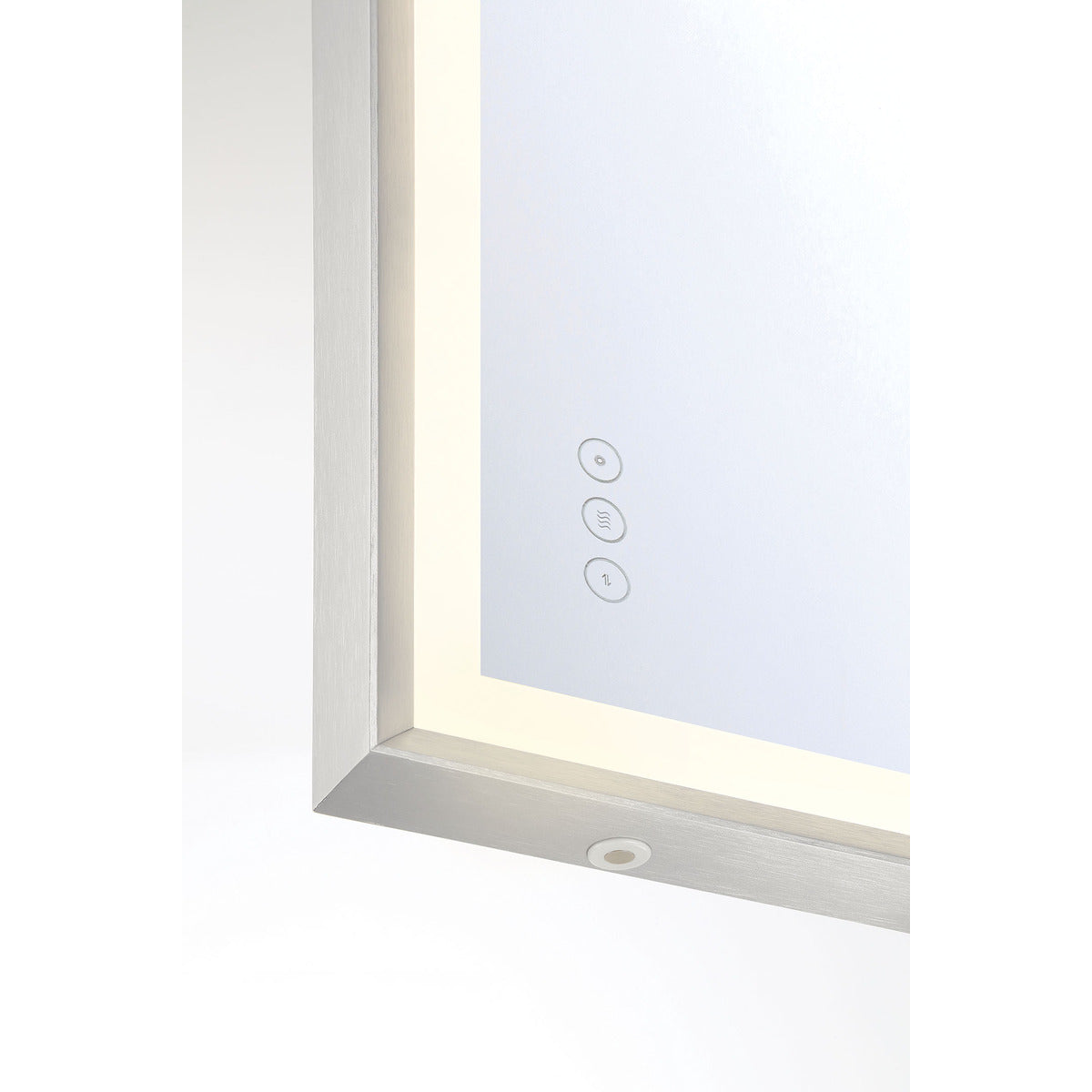 Eurofase Lighting Artell 36" 1-Light Integrated LED Brushed Silver Aluminum Frame Rectangle Dimmable Mirror