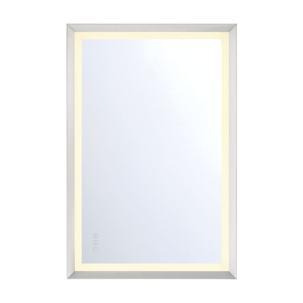 Eurofase Lighting Artell 36" 1-Light Integrated LED Brushed Silver Aluminum Frame Rectangle Dimmable Mirror