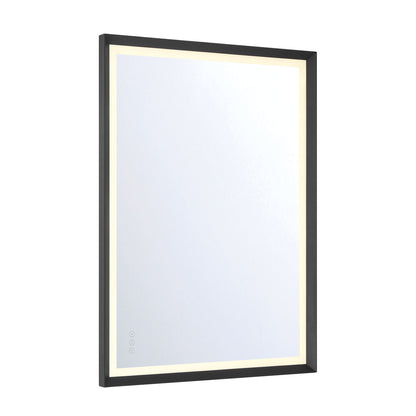 Eurofase Lighting Artell 42" 1-Light Integrated LED Brushed Black Aluminum Frame Rectangle Dimmable Mirror