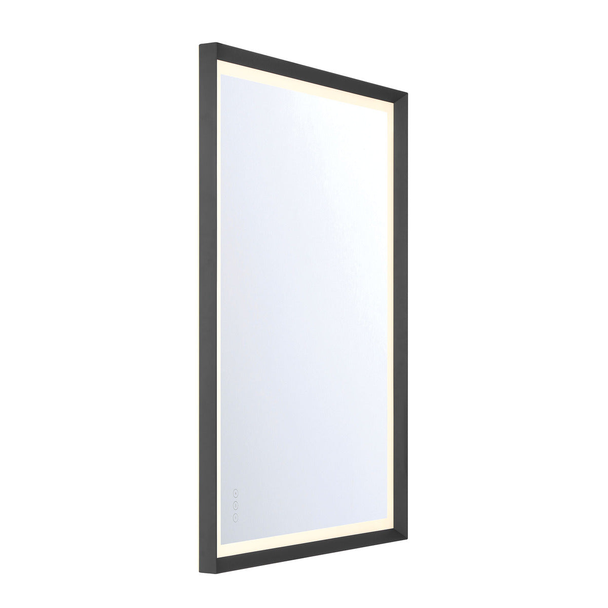 Eurofase Lighting Artell 42" 1-Light Integrated LED Brushed Black Aluminum Frame Rectangle Dimmable Mirror