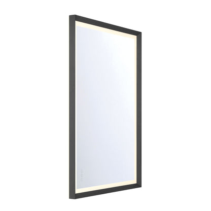 Eurofase Lighting Artell 42" 1-Light Integrated LED Brushed Black Aluminum Frame Rectangle Dimmable Mirror