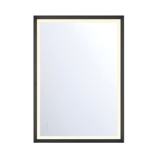 Eurofase Lighting Artell 42" 1-Light Integrated LED Brushed Black Aluminum Frame Rectangle Dimmable Mirror