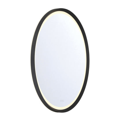 Eurofase Lighting Artell 42" 1-Light Integrated LED Brushed Black Aluminum Frame Round Dimmable Mirror