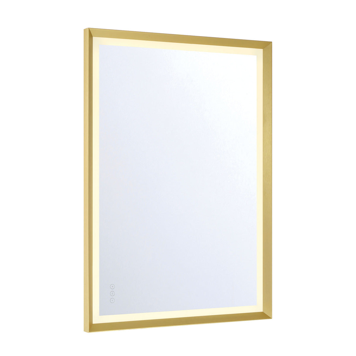Eurofase Lighting Artell 42" 1-Light Integrated LED Brushed Gold Aluminum Frame Rectangle Dimmable Mirror