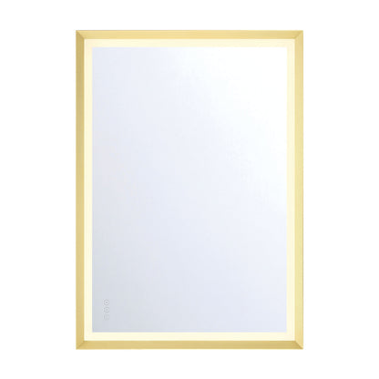 Eurofase Lighting Artell 42" 1-Light Integrated LED Brushed Gold Aluminum Frame Rectangle Dimmable Mirror