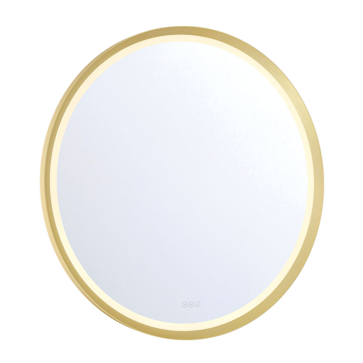 Eurofase Lighting Artell 42" 1-Light Integrated LED Brushed Gold Aluminum Frame Round Dimmable Mirror