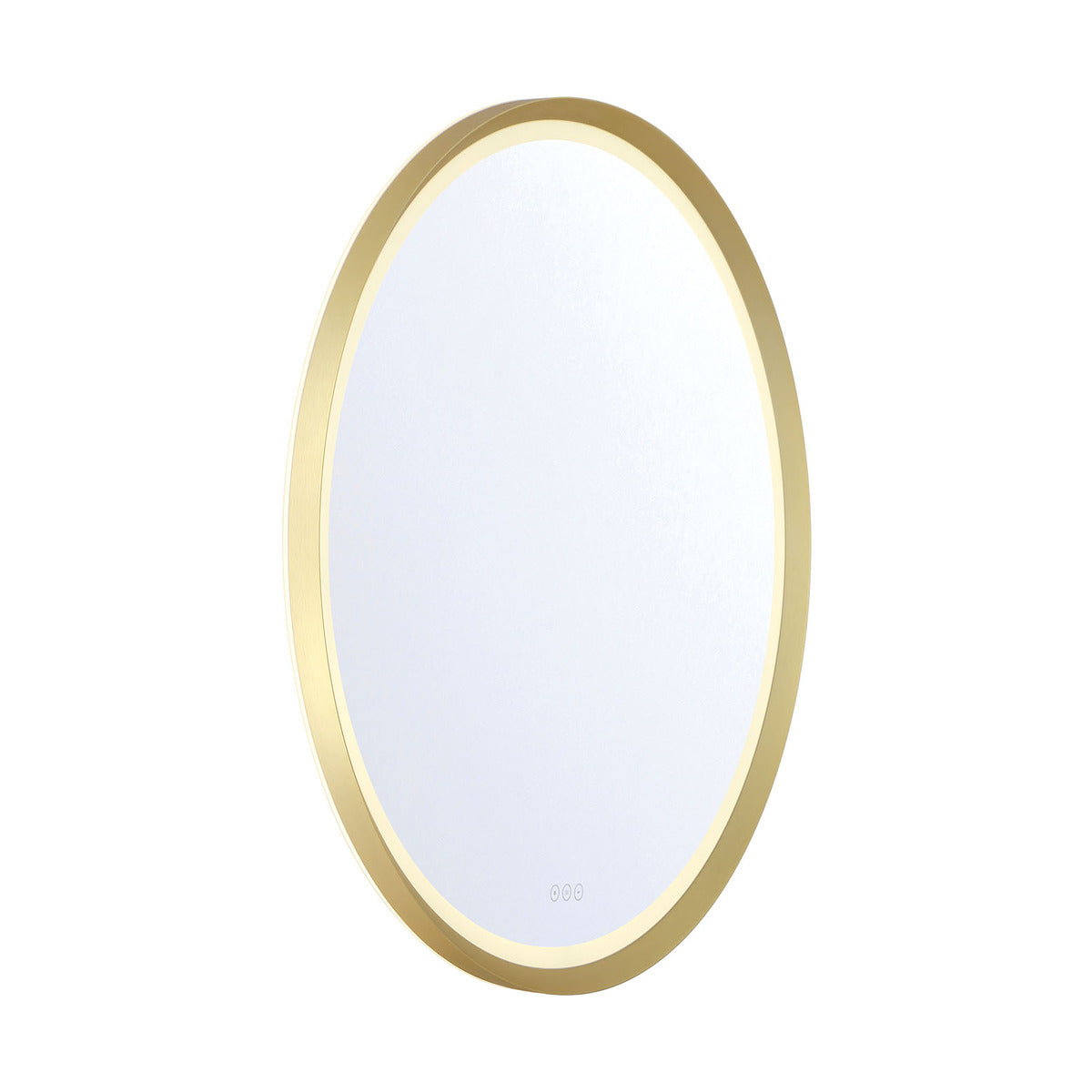 Eurofase Lighting Artell 42" 1-Light Integrated LED Brushed Gold Aluminum Frame Round Dimmable Mirror