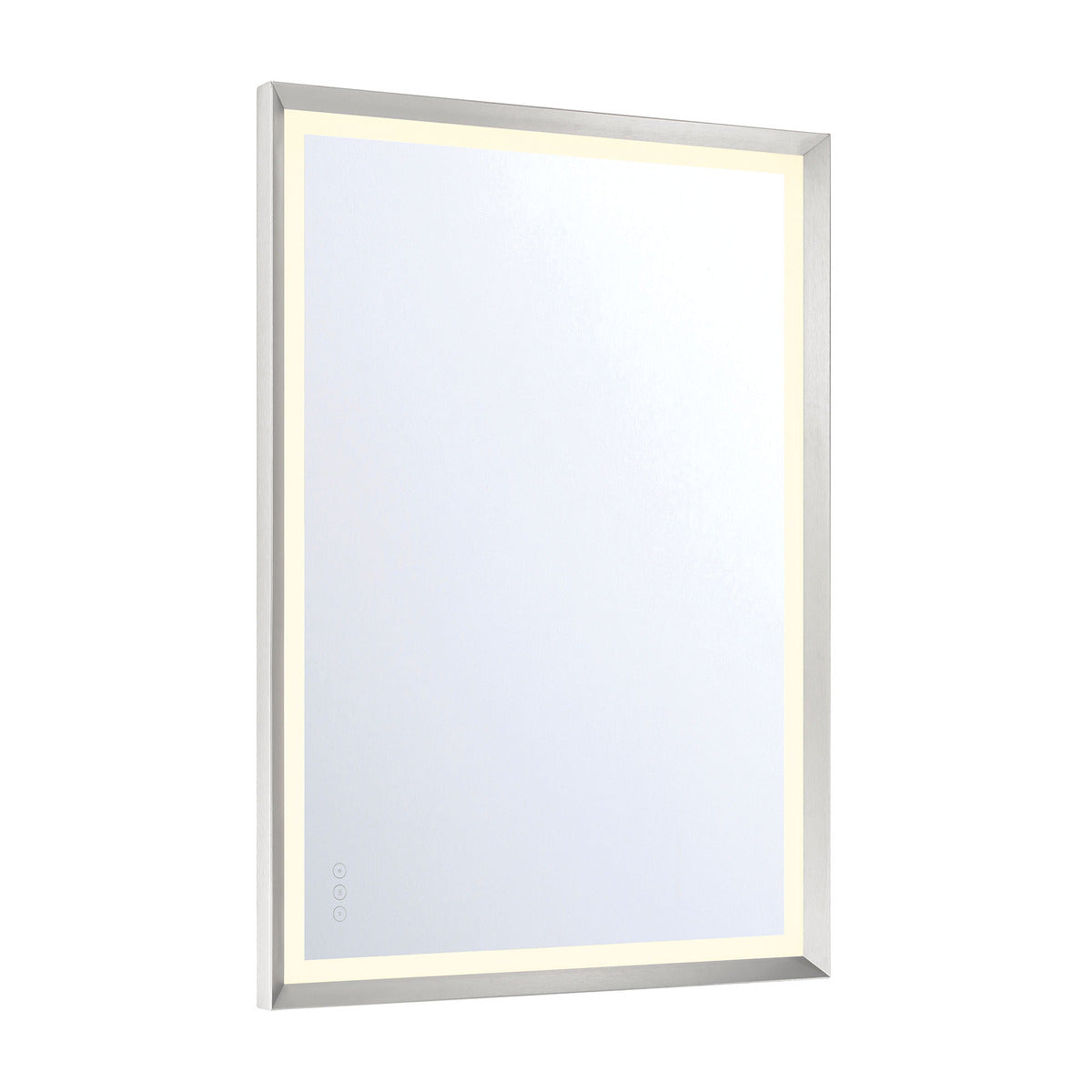 Eurofase Lighting Artell 42" 1-Light Integrated LED Brushed Silver Aluminum Frame Rectangle Dimmable Mirror