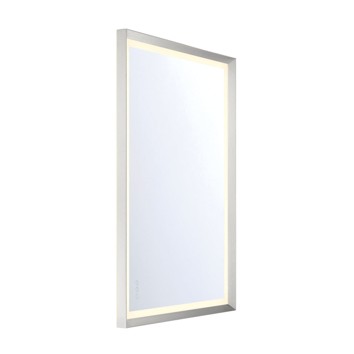 Eurofase Lighting Artell 42" 1-Light Integrated LED Brushed Silver Aluminum Frame Rectangle Dimmable Mirror