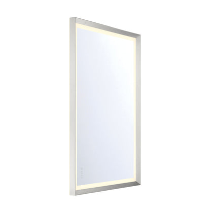 Eurofase Lighting Artell 42" 1-Light Integrated LED Brushed Silver Aluminum Frame Rectangle Dimmable Mirror