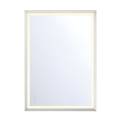 Eurofase Lighting Artell 42" 1-Light Integrated LED Brushed Silver Aluminum Frame Rectangle Dimmable Mirror