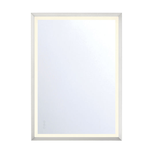 Eurofase Lighting Artell 42" 1-Light Integrated LED Brushed Silver Aluminum Frame Rectangle Dimmable Mirror