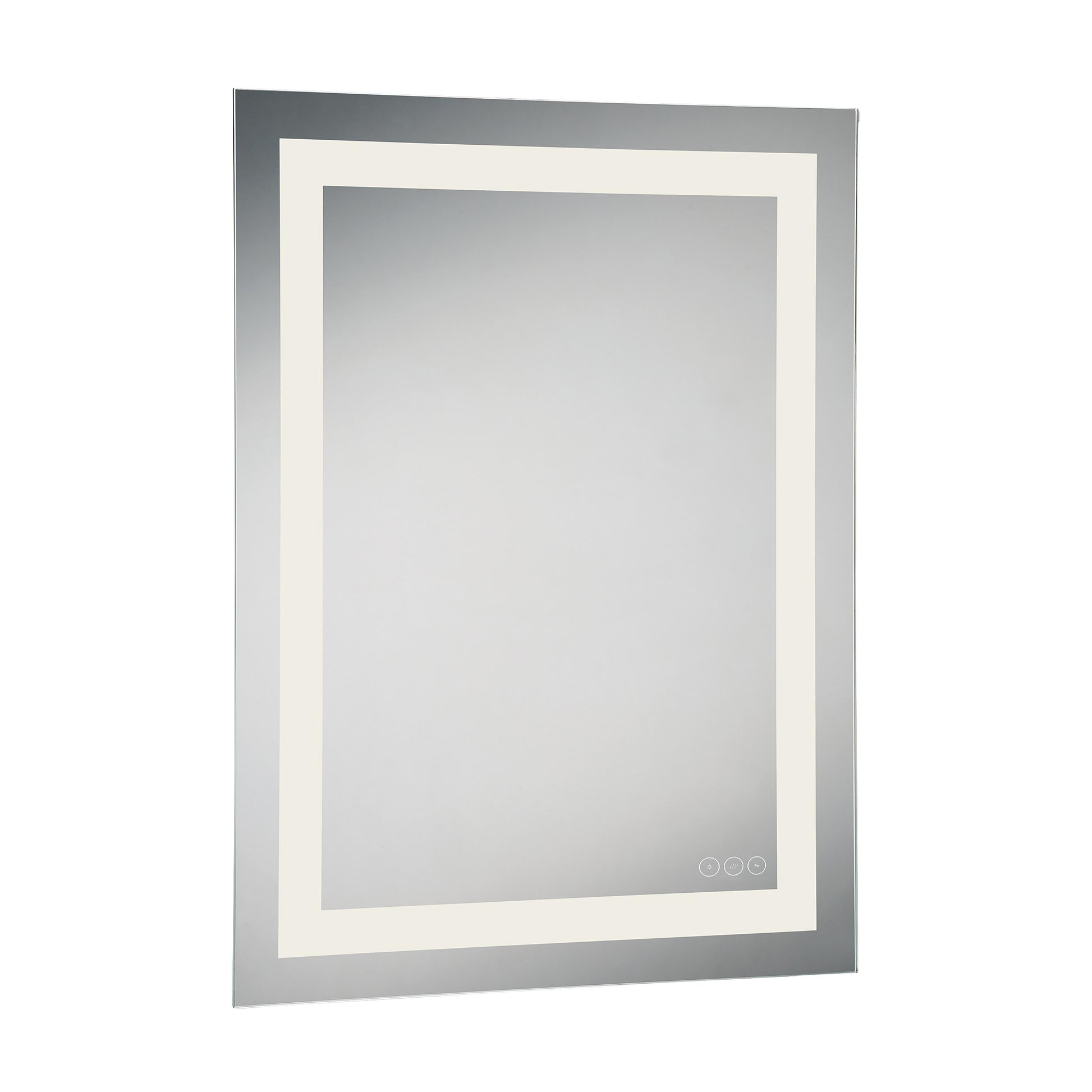 Eurofase Lighting Aspen 32" Integrated LED Back-Lit Anodized Silver Frosted Glass Dimmable Mirror