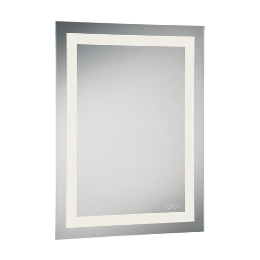Eurofase Lighting Aspen 32" Integrated LED Back-Lit Anodized Silver Frosted Glass Dimmable Mirror