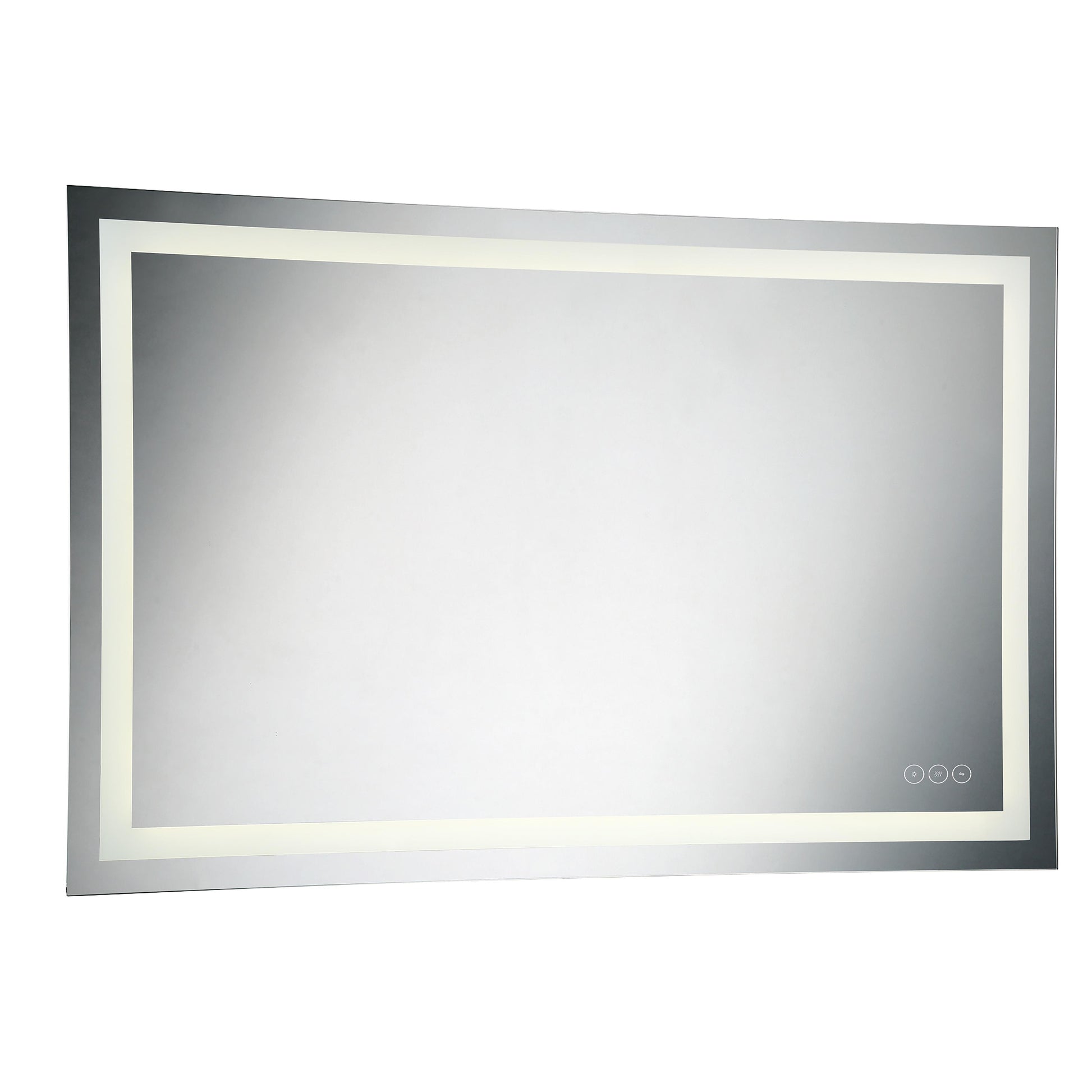 Eurofase Lighting Aspen 55" Integrated LED Back-Lit Anodized Silver Frosted Glass Dimmable Mirror