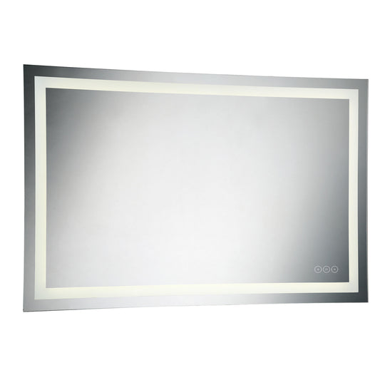 Eurofase Lighting Aspen 55" Integrated LED Back-Lit Anodized Silver Frosted Glass Dimmable Mirror