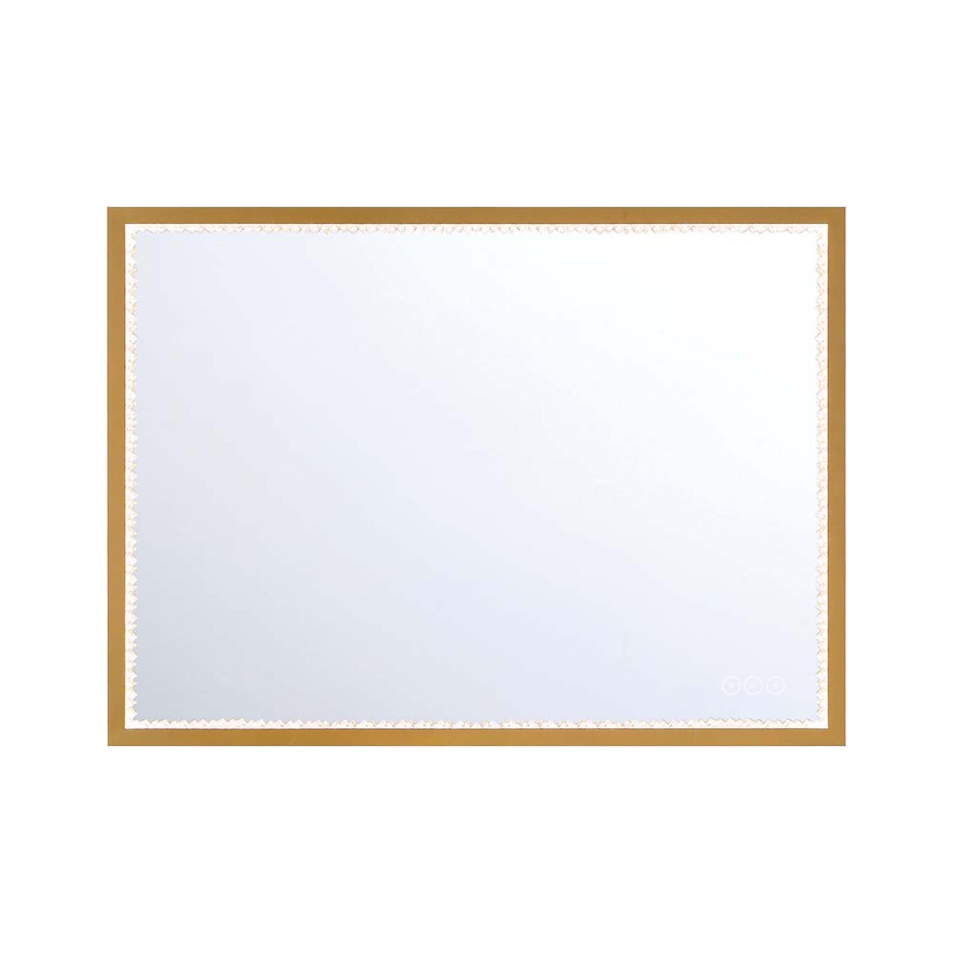 Eurofase Lighting Cerissa 30" Integrated LED Anodized Gold Frame Dimmable Rectangle Mirror