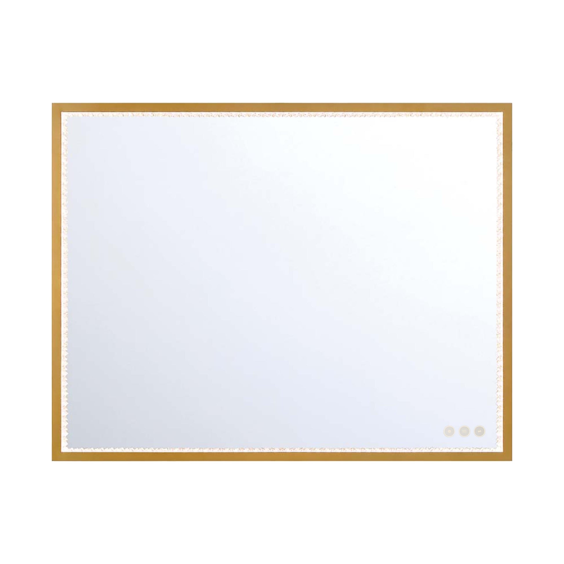 Eurofase Lighting Cerissa 36" Integrated LED Anodized Gold Frame Dimmable Rectangle Mirror