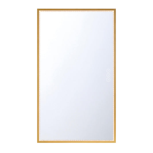 Eurofase Lighting Cerissa 54" Integrated LED Anodized Gold Frame Dimmable Rectangle Mirror