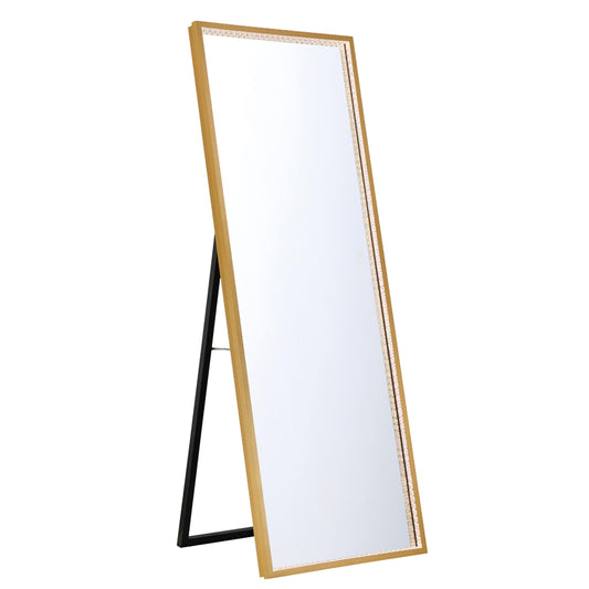 Eurofase Lighting Cerissa 65" Integrated LED Anodized Gold Frame Dimmable Mirror