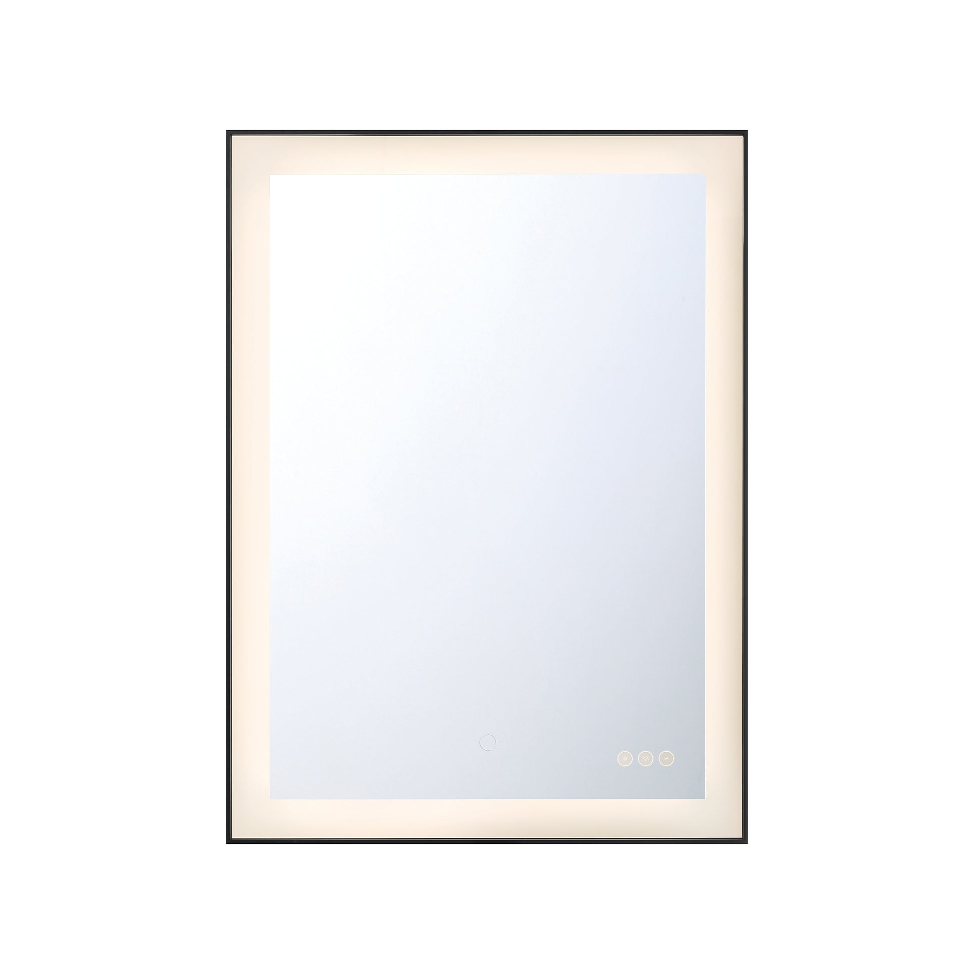 Eurofase Lighting Lenora 30" Integrated LED Aluminum Anodized Black Glass Frame Rectangle Dimmable Mirror