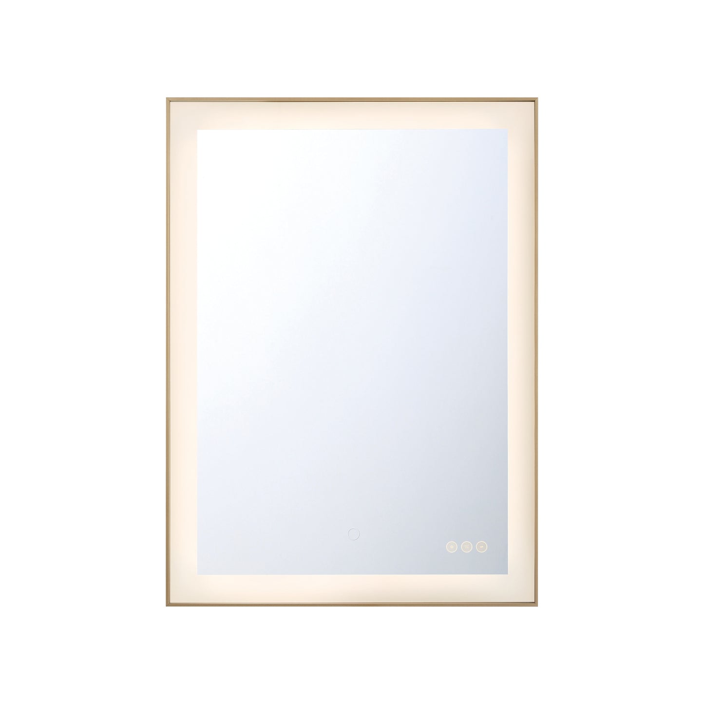 Eurofase Lighting Lenora 30" Integrated LED Aluminum Anodized Gold Glass Frame Rectangle Dimmable Mirror