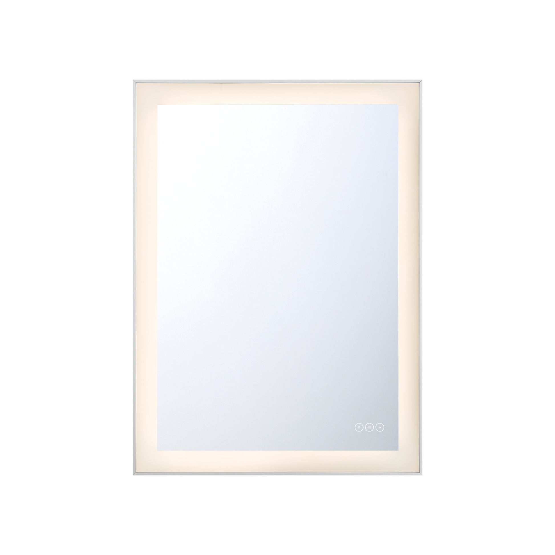 Eurofase Lighting Lenora 30" Integrated LED Aluminum Anodized Silver Glass Frame Rectangle Dimmable Mirror