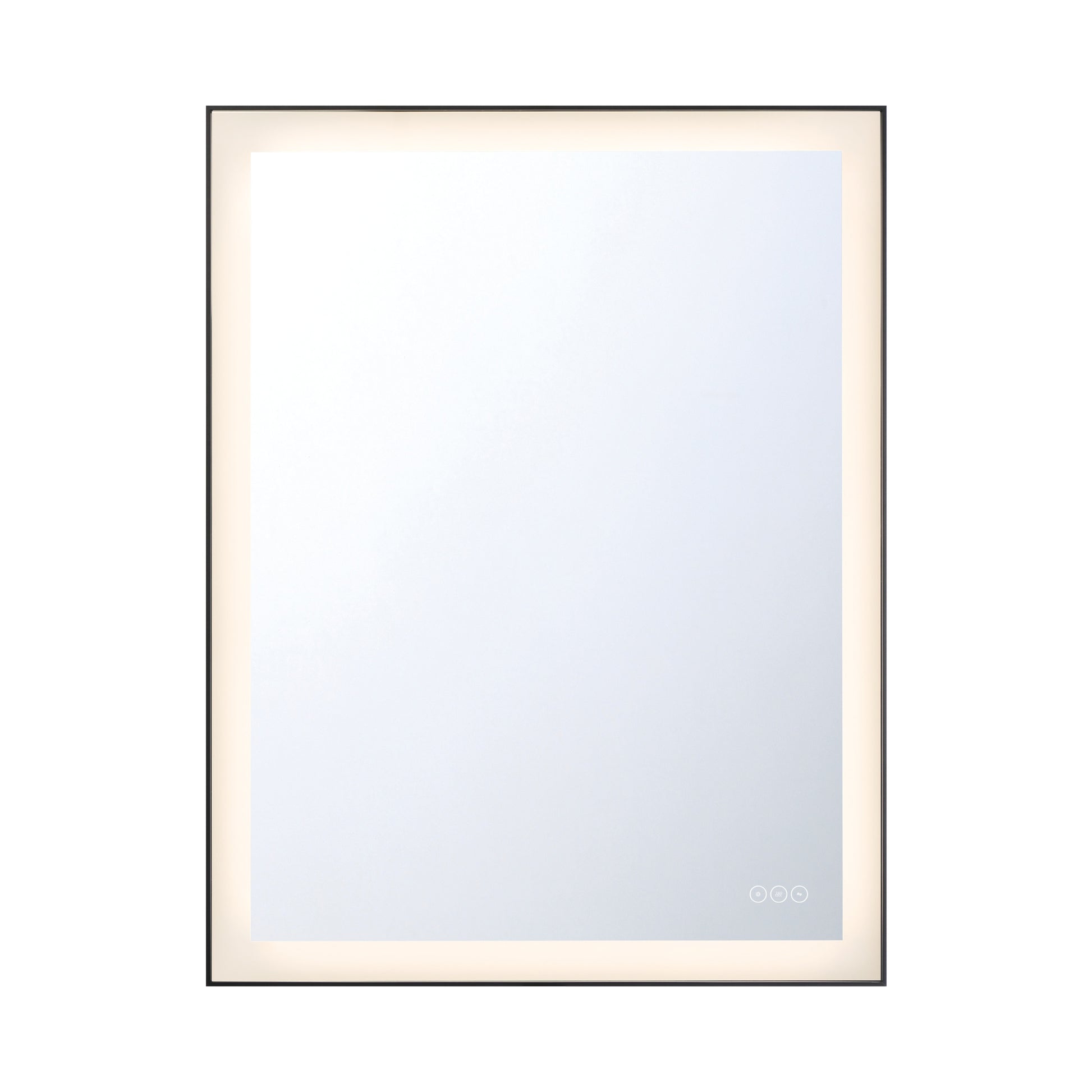 Eurofase Lighting Lenora 36" Integrated LED Aluminum Anodized Black Glass Frame Rectangle Dimmable Mirror
