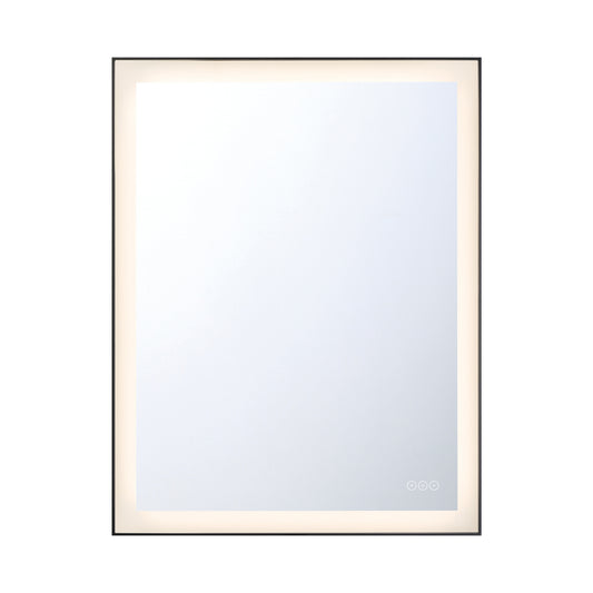 Eurofase Lighting Lenora 36" Integrated LED Aluminum Anodized Black Glass Frame Rectangle Dimmable Mirror