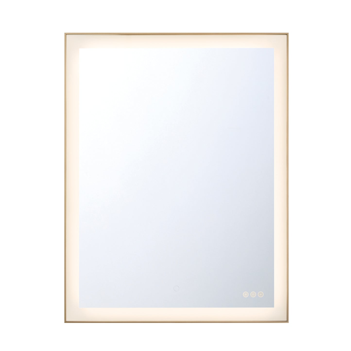 Eurofase Lighting Lenora 36" Integrated LED Aluminum Anodized Gold Glass Frame Rectangle Dimmable Mirror