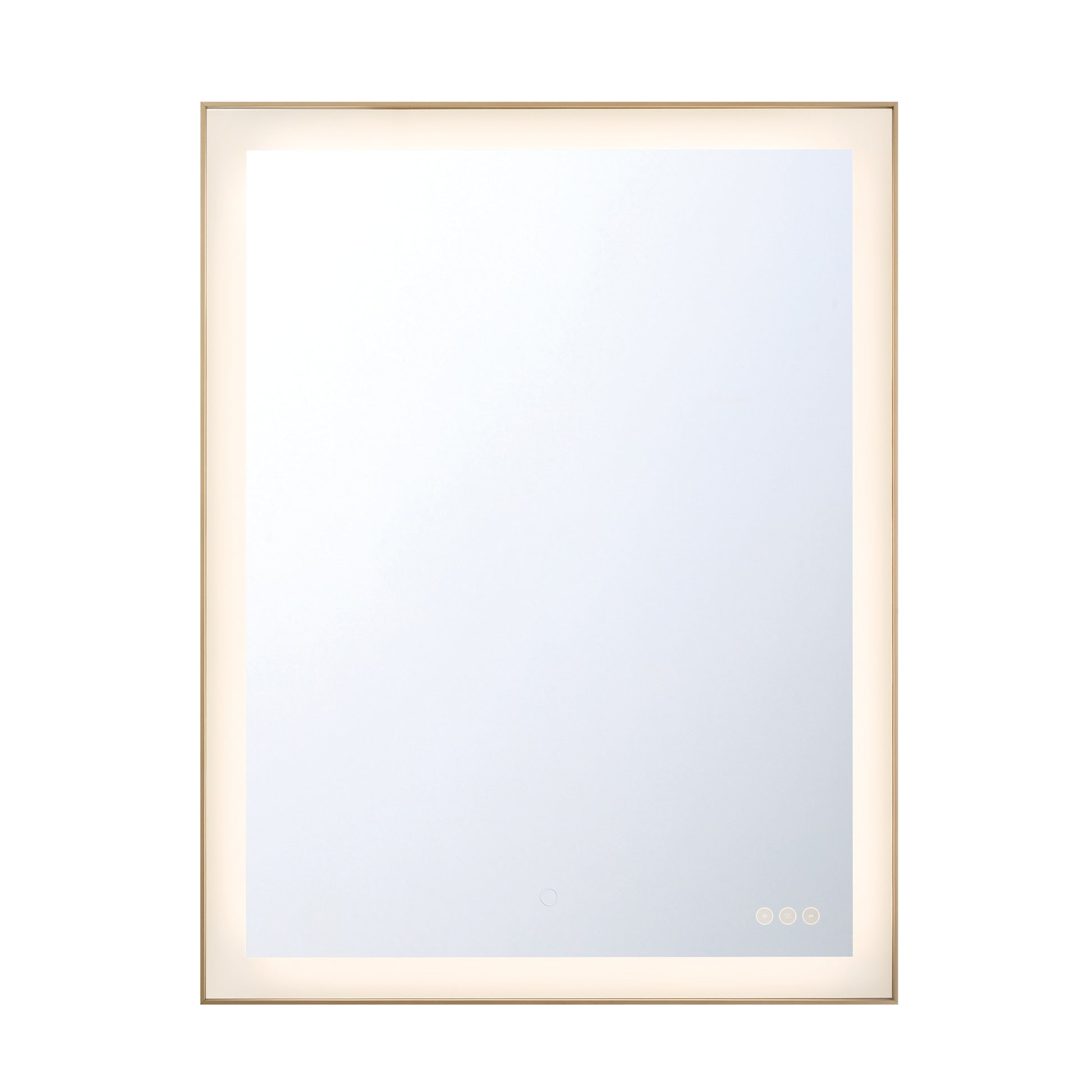 Eurofase Lighting Lenora 36" Integrated LED Aluminum Anodized Gold Glass Frame Rectangle Dimmable Mirror