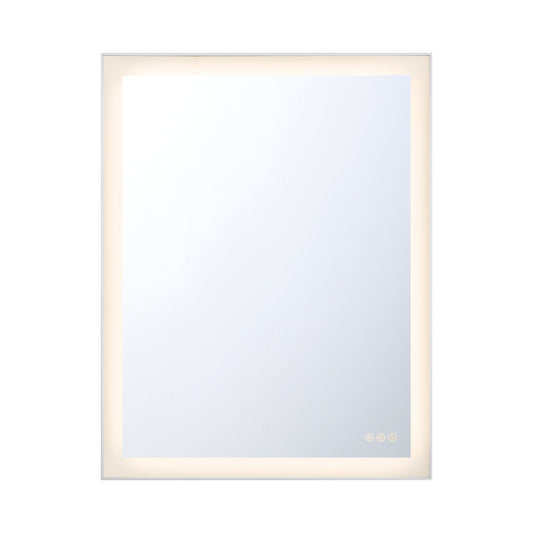 Eurofase Lighting Lenora 36" Integrated LED Aluminum Anodized Silver Glass Frame Rectangle Dimmable Mirror