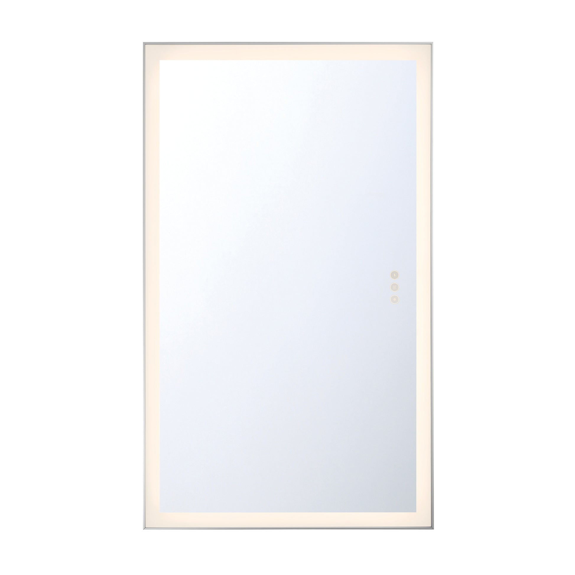 Eurofase Lighting Lenora 54" Integrated LED Aluminum Anodized Silver Glass Frame Rectangle Dimmable Mirror