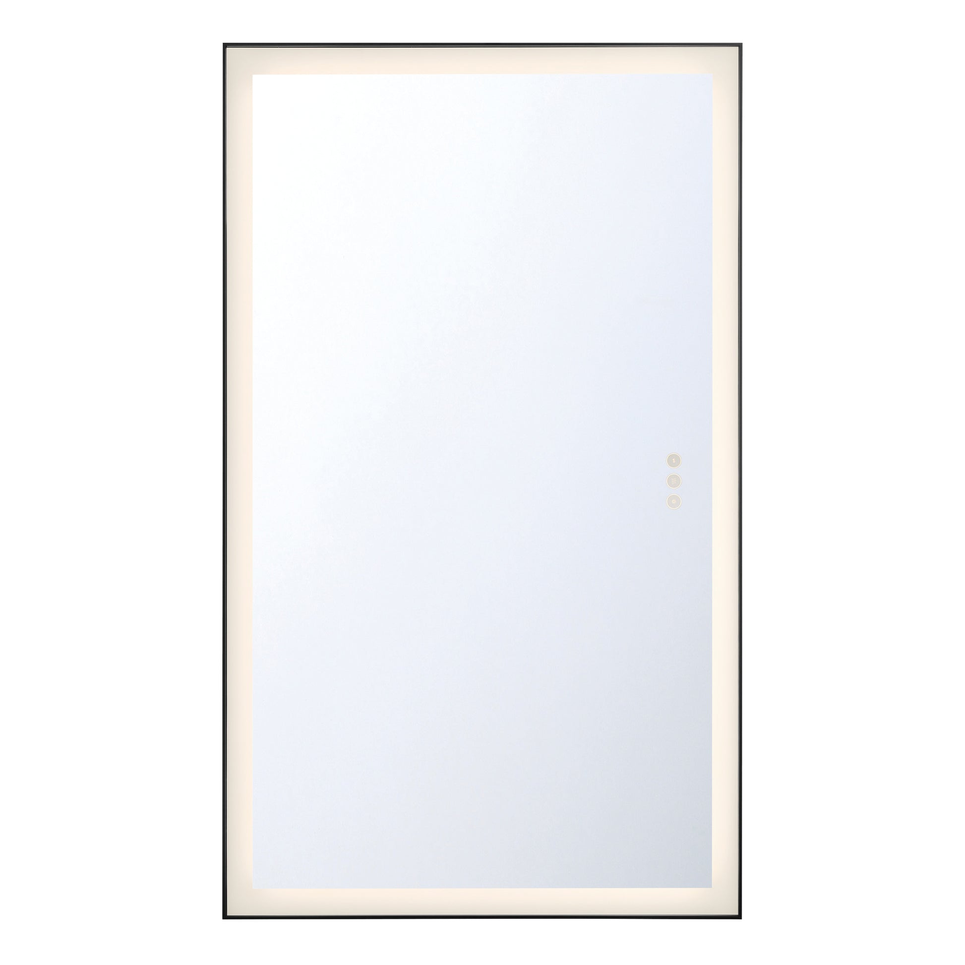 Eurofase Lighting Lenora 54" Integrated LED Anodized Black Glass Frame Rectangle Dimmable Mirror